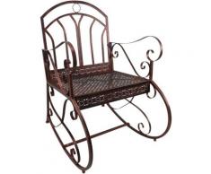 Schaukelstuhl Garten Schwingsessel Schaukelsessel Gartenstuhl Sessel Relaxstuhl Metall - Bronze