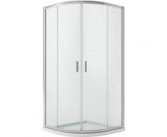 Eckeinstieg Duschkabine Runddusche 90x90 H200 Satiniert 5mm Glas Mod. Alabama