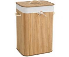 Wäschekorb mit Wäschesack eckig - Wäschesammler, Wäschetruhe, Wäschesortierer - 72 L - beige