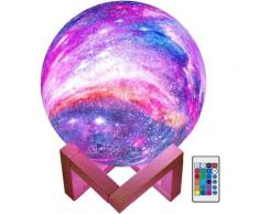 Mondlampe Galaxy Lampe 5,9 Zoll 16 Farben led 3D Mondlicht Lavalampe, Fernbedienung & Touch Control