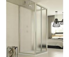 Duschkabine 3-seitig mit Falttür Strukturglas h 198 mod. Urban Trio 75x70x75 cm