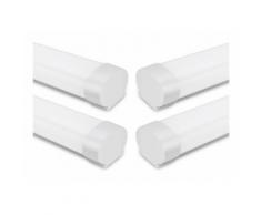 4er LED Feuchtraumleuchte Wannenleuchte 150CM, 51W 5100LM für Keller Feuchtraum Warenhaus, IP65