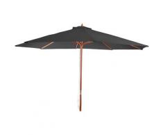 Sonnenschirm Lissabon, Gartenschirm Marktschirm, Ø 3,5m Polyester/Holz 7kg ~ anthrazit