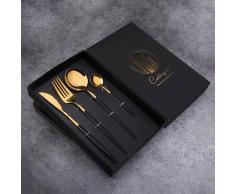 Triomphe - Besteck Schwarzgold Edelstahl Western Steak Besteckset