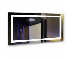 Spiegel mit Beleuchtung Badspiegel 100x60CM LED Spiegelleuchte 6000K Weiß 25W 5000LM [Energieklasse