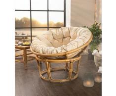 Papasan Rexalsessel aus Rattan inkl. Kissen, Korbsessel, Liegesessel