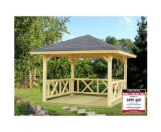 Gartenpavillon Betty 9,0 m² aus Holz Gartenhütte Gartenlaube - ohne Farbbehandlung - Palmako