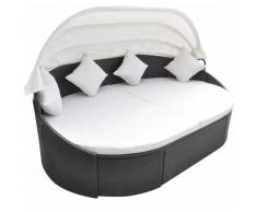 Asupermall - Garten-Sonneninsel mit Sonnendach Poly Rattan Braun