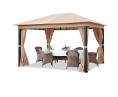 Gartenpavillon ca. 3x4m ALU PREMIUM ca. 220g/m² Dachplane wasserdicht Pavillon - 4 Seitenteile