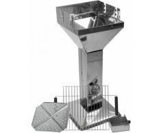 Design Säulengrill Trichtergrill Holzkohlegrill BBQ Holzkohle Grill Edelstahl