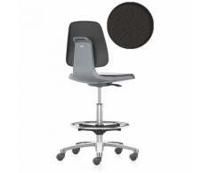 bimos Arbeitsdrehstuhl, Hochstuhl mit Sitz-Stopp-Rollen und Fußring Sitz mit