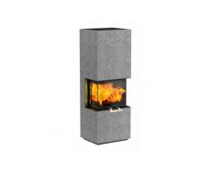 Olsberg - Kaminofen osorno s 5,7 kW Ofen Kamin Holzofen Bausatz 'Naturstein/Serpentin'