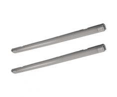 2x LED Wannenleuchte 36W Deckenlampe Nass- und Feuchtraum IP65 6400K KALTWEIß 1700lm für Werkstatt,