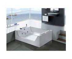 WHIRLPOOL BADEWANNE Iris 170x120cm doppeltes Panorama-Glas weiß