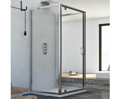 Sintesi Trio 1 Tür 3-seitige Duschkabine 70x70x70 ÖF. 70 CM H185 Klarglas