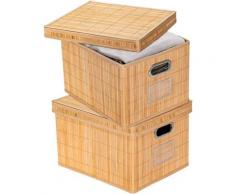 Goplus - 2er Set Aufbewahrungskorb, Klappbare Aufbewahrungskiste, Aufbewahrungsbox mit Deckel, aus