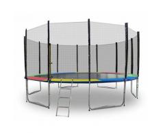 Ms Point - Gartentrampolin Trampolin 460cm Modell 2019 Randabdeckung Bunt