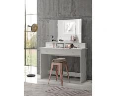 Trendteam - Schminktisch Schminkkommode mit Spiegel Basix Weiß Melamin 110 x 144 x 42 cm