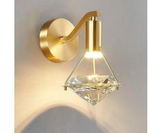 Gdrhvfd - LED-Kristall-Wandleuchte 3 w Diamant-Kristall-Wandlampe Nachttischlampe Dimmbar 3000