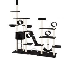 Tectake - Kratzbaum Snooky 261cm - Katzenbaum, Katzenkratzbaum, Katzenhaus - schwarz - schwarz
