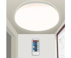 Randaco - 15W LED Deckenleuchte Deckenlampe mit Bewegungsmelder Sensor Badlampe Warmweiß - Weiß