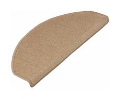 Stufenmatte Dynasty Velours Hellbraun Halbrund 23,5 x 65 cm - Hellbraun