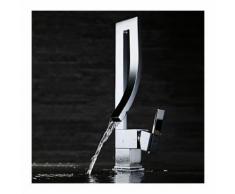 Waschtisch-Armatur massiv, modernes Design, verchromt