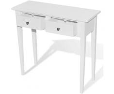 Frisiertisch Konsolentisch 79x30x74cm Weiß vidaXL - Weiß