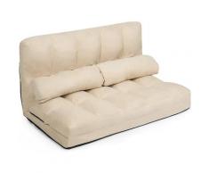 Relax4life - Schlafsofa mit Bettfunktion klappbar, Schlafsessel mit 6 Stufen Verstellbarer