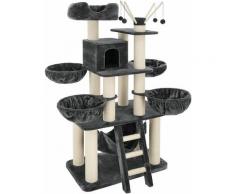 Tectake - Kratzbaum Gismo 195cm - Katzenbaum, Katzenkratzbaum, Katzenhaus - grau/weiß