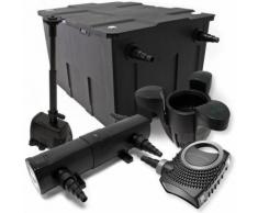 Set: Teichfilter 60000l SuperEco 80W Pumpe 18W UVC Teichklärer Springbrunnenpumpe Skimmer