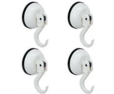 Saugnapf Haken 4er Set, extra stark, je 1 kg belastbar, Handtuchhalter, Glas & Fliesen Saughaken, ø