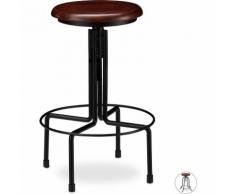 Barhocker Industrial, Tresenhocker drehbar, runder Vintage Hocker, höhenverstellbar bis 65 cm,