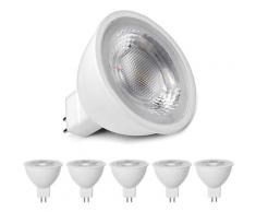 Tinor - MR16 led Lampen warmweiß 3000K, MR16 GU5.3 led 5W Ersatz für 50W 40W Halogenlampe, 500LM