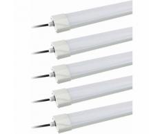 Tonffi - 5 Stück Flache LED Feuchtraumleuchte Deckenleuchte für Feuchteraume | Wannenleuchte