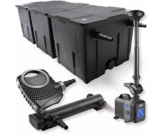 SunSun 3-Kammer Filter Set 90000l 24W UVC Teich Klärer NEO7000 50W Pumpe Springbrunnen
