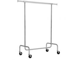 Schwerlast Metall Kleiderständer Garderobe auf Rollen, max. Belastbarkeit 130kg Länge: 110-150cm