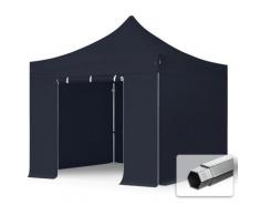 Faltzelt PROFESSIONAL 3x3 m ohne Fenster Faltpavillon ALU Pavillon Partyzelt in schwarz PROFIZELT24