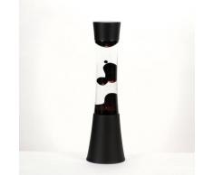 Edle Lavalampe Schwarz Wachs sandro H:39cm Retro Design - Schwarz, Klar