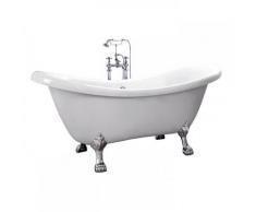 Home Deluxe - freistehende Badewanne Fama - weiß | Wanne, Design Badewanne mit Füßen