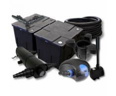 SunSun Filter Set 60000l Teich mit 36W Teichklärer 100W ECO Pumpe 25m Schlauch Skimmer Springbrunnen