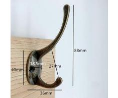 1 Stück 36 mm Zinklegierung Wandgarderobe Zwei Haken für Handtücher Kleidung Badezimmer Küche