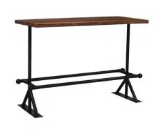 Asupermall - Bartisch Altholz Massiv Dunkelbraun 150 X 70 X 107 Cm