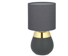Relaxdays - Nachttischlampe mit Touch, moderne Tischlampe, HxD: 32 x 18 cm, E14, Touchlampe mit
