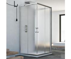 Junior Trio 3-seitige Duschkabine 90x75x90 CM H185 Strukturglas