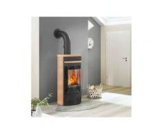 Olsberg - Kaminofen Tecapa ii Compact 6 kW Kamin Ofen Holzofen Stahl/Schwarz/Keramik Caffee au Lait