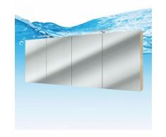 Spiegelschrank, Badspiegel, Badezimmer Spiegel City 160cm Eiche hell 15653 --> JA mit 2x 5W