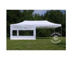 Faltzelt Faltpavillon Wasserdicht FleXtents Xtreme 60 4x8m Weiß, mit 6 Seitenwänden - Weiß