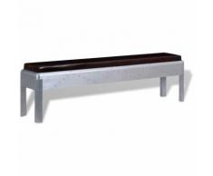 Sitzbank im Retro-Industrie-Design Echtleder 160 x 32 x 45 cm