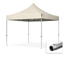 Faltzelt professional 3x3 m ohne Seitenteile Faltpavillon alu Pavillon Partyzelt in creme - creme